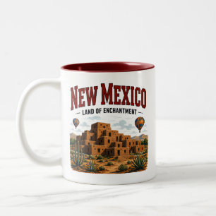 New Mexico Desert Heritage Journey Two-Tone Coffee Mug