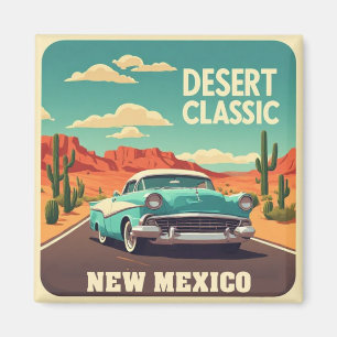 New Mexico Desert Road Car Magnet