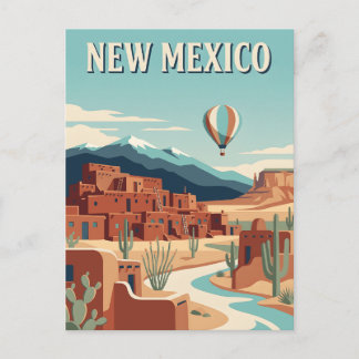 New Mexico Desert Southwest Vintage Poster Postcard