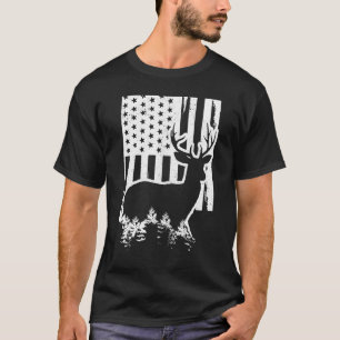 New Mexico Elk Hunting State Map US Flag Patriotic T-Shirt