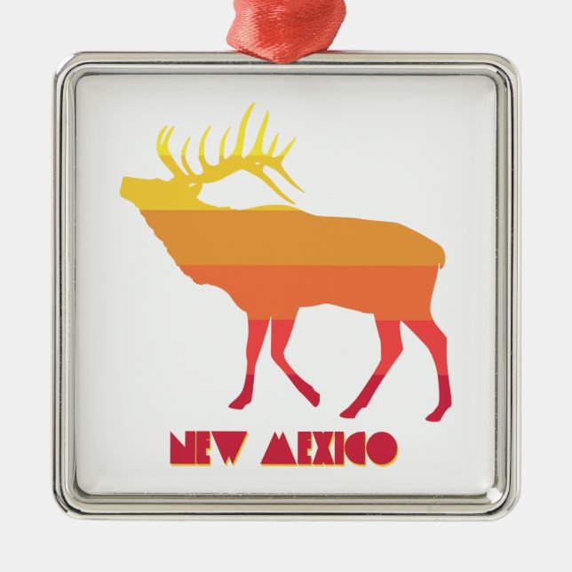 New Mexico Elk Metal Ornament (Front)