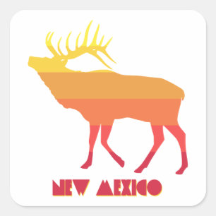 New Mexico Elk Square Sticker