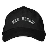 New Mexico Embroidered Adjustable Cap Black