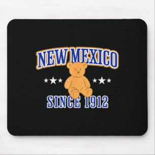 New Mexico Est. 1912, Nm Usa Patriotic Teddy Bear Mouse Pad