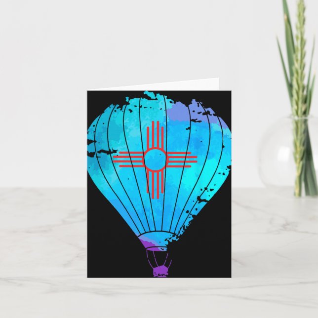 New Mexico Festival Hot Air Balloon Zia Gift  Card (Front)