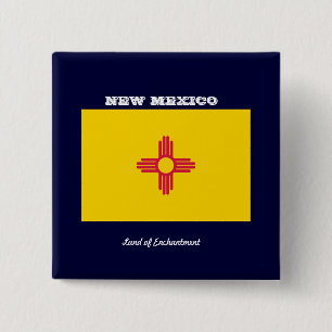 New Mexico Flag 15 Cm Square Badge