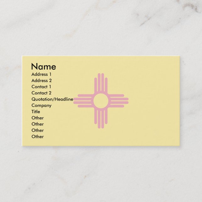 New Mexico Flag Business Card (Front)