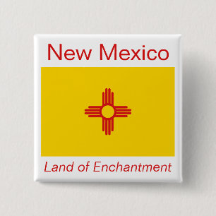 New Mexico Flag Button
