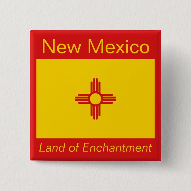 New Mexico Flag Button (Front)