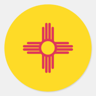 New Mexico Flag Classic Round Sticker