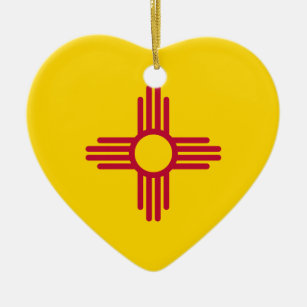 New Mexico Flag Heart Ornament