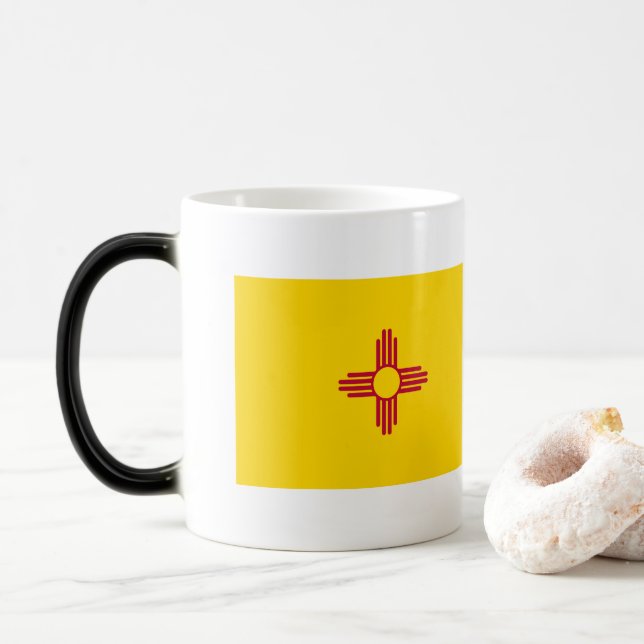 New Mexico Flag Magic Mug (With Donut)