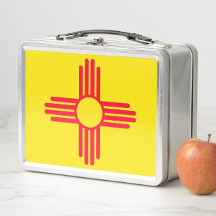New Mexico Flag Metal Lunch Box