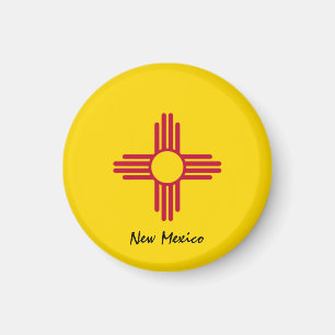 New Mexico flag & New Mexico, USA holiday/sports Magnet