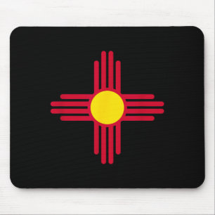 New Mexico Flag Red Zia Sun Symbol Mouse Pad