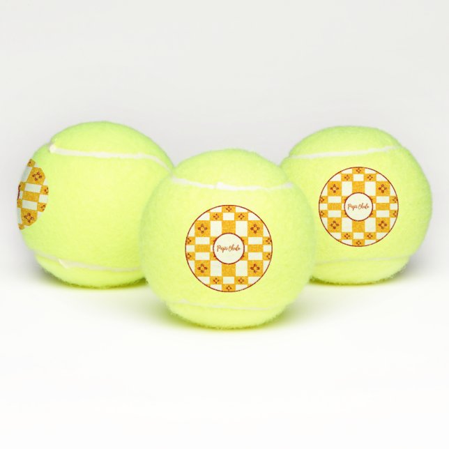New Mexico Flag Red Zia Yellow Tennis Balls (Multi)