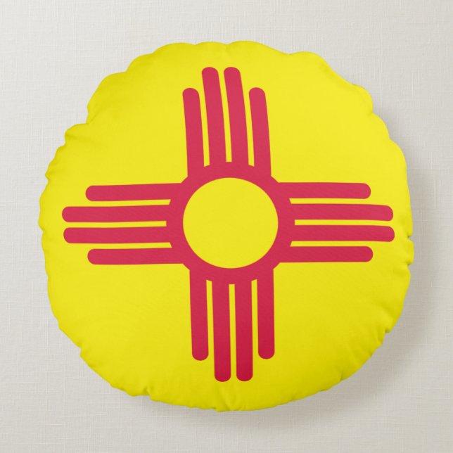 New Mexico flag Round Cushion (Front)