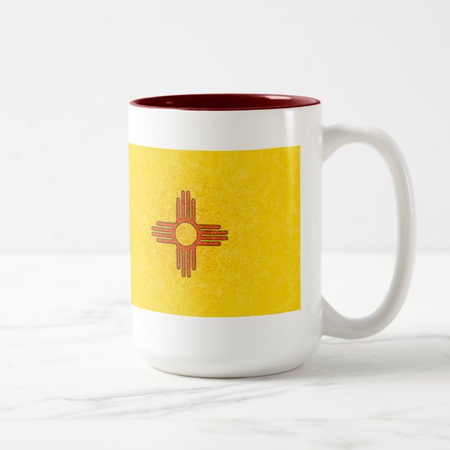 NEW MEXICO FLAG Two-Tone COFFEE MUG (Right)