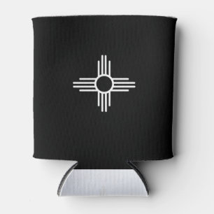 New Mexico Flag Zia Sun Symbol Can Cooler