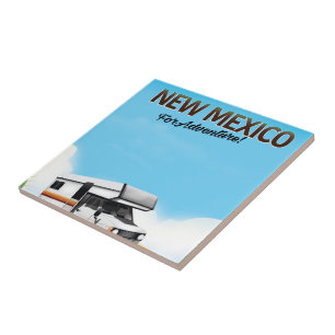 New Mexico "For Adventure" Travel poster Ceramic Tile