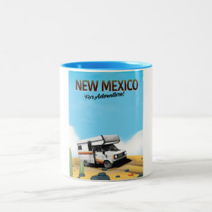 New Mexico "For Adventure" Travel poster Two-Tone Coffee Mug