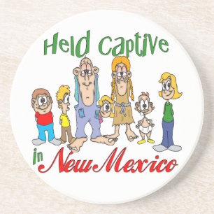 New Mexico Funny Trailer Park Sandstone Coaster