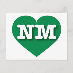 New Mexico Green Heart - I love NM Postcard