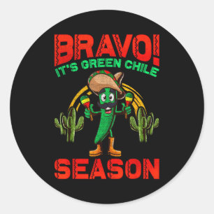 New Mexico Hatch Chile Season Mexican Green Chili  Classic Round Sticker