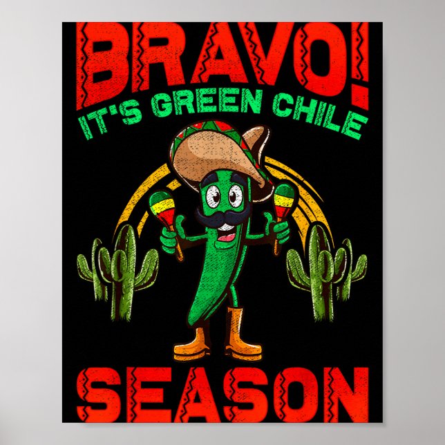 New Mexico Hatch Chile Season Mexican Green Chili  Poster (Front)