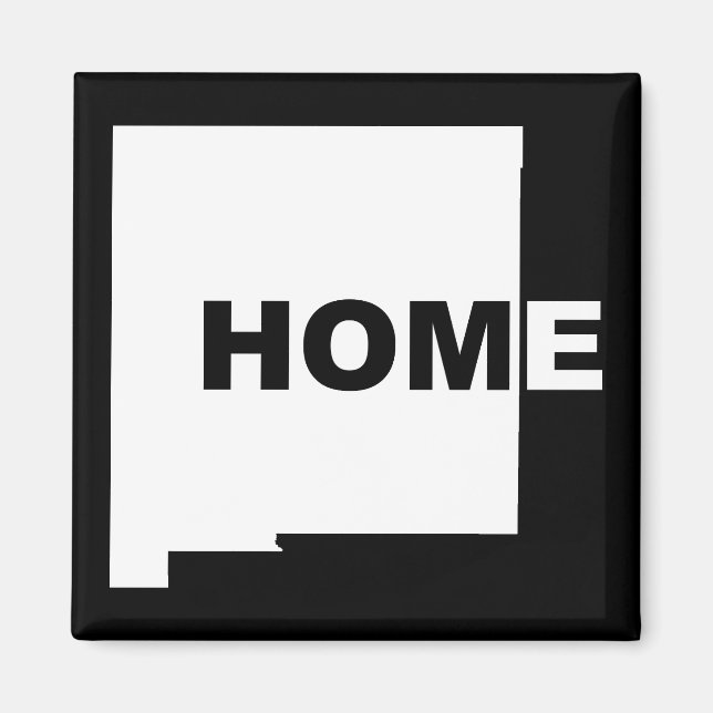 New Mexico Home Away From State Fridge Magnet (Front)