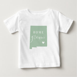 New Mexico Home Grown   Editable Colours State Map Baby T-Shirt