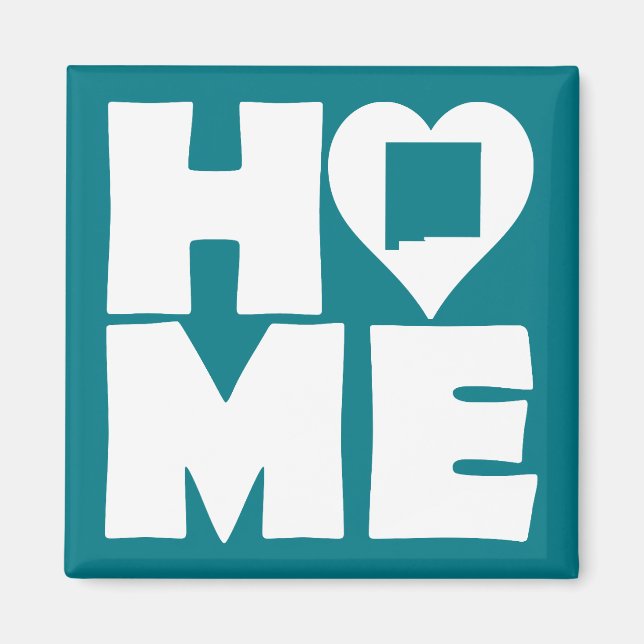 New Mexico Home Heart State Fridge Magnet (Front)