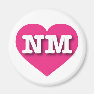 New Mexico Hot Pink Heart - Big Love Magnet