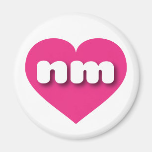 New Mexico hot pink heart - I love nm Magnet