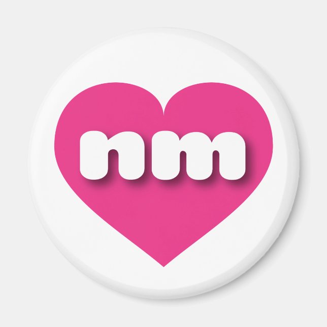New Mexico hot pink heart - I love nm Magnet (Front)