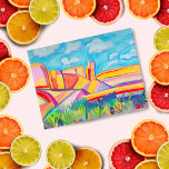 New Mexico Kitchen Mesa Landscape Art Postcard<br><div class="desc">Check out this super colourful landscape painting of Kitchen Mesa in New Mexico. And be sure to check my shop for more products and designs. You can always add your own text. Let me know if you'd like something custom made. If you buy it, thank you! Be sure to share...</div>