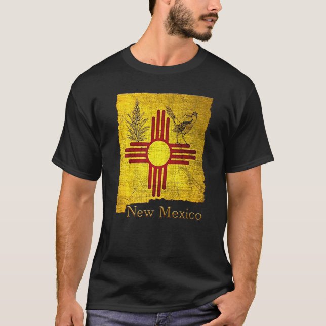 New Mexico Land Of Enchantment Roadrunner Yucca Sa T-Shirt (Front)