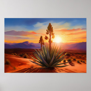 New Mexico Land Of Enchantment Yucca Desert Poster