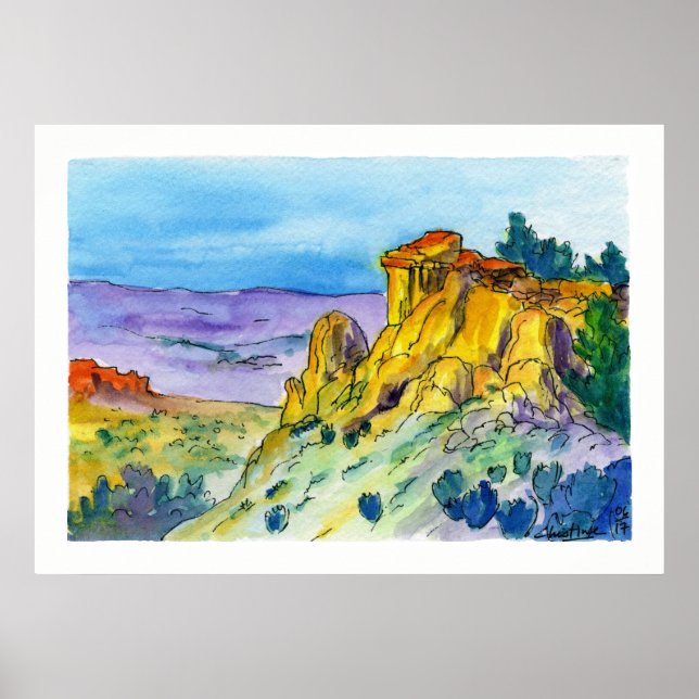 New Mexico Landscape High Desert Trail 01 Poster (Front)