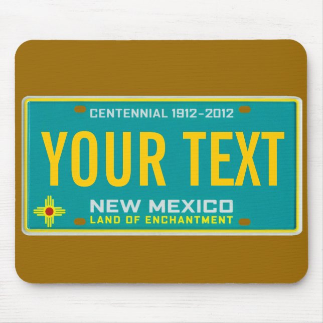 New Mexico license plate mouse pad (Front)