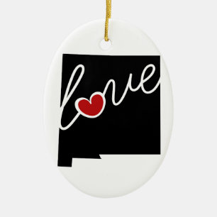 New Mexico Love! Gifts for NM Lovers Ceramic Ornament