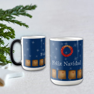 New Mexico Luminarias Farolitos Zia Red Chile  Magic Mug