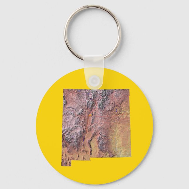 New Mexico Map Keychain (Front)