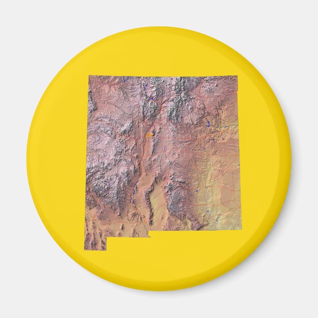 New Mexico Map Magnet (Front)