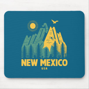 New Mexico Mountains Usa Hiking Outdoors Vintage _ Mouse Pad