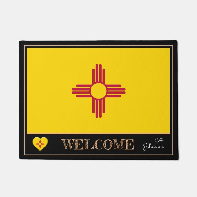 New Mexico & New Mexico Flag house mat /sports USA (Front)