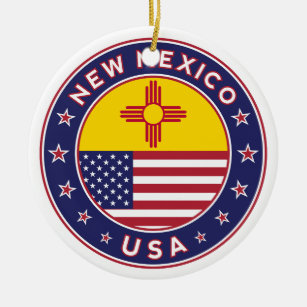 New Mexico, New Mexico sticker, phone case Ceramic Ornament