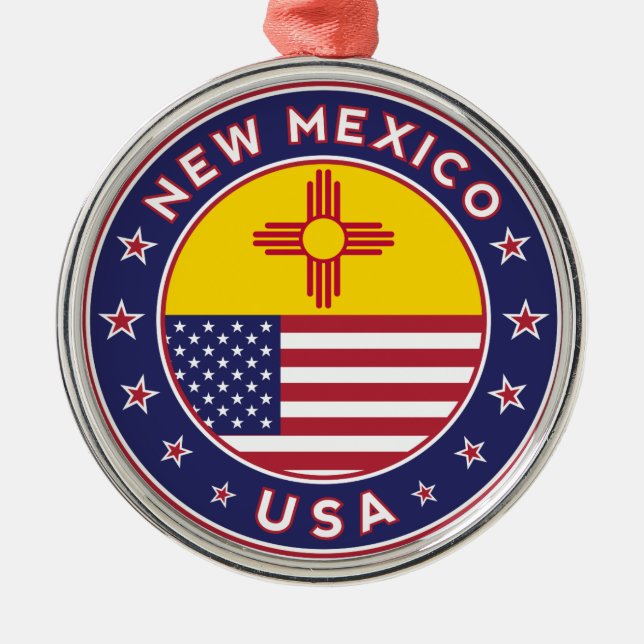 New Mexico, New Mexico sticker, phone case Metal Ornament (Front)