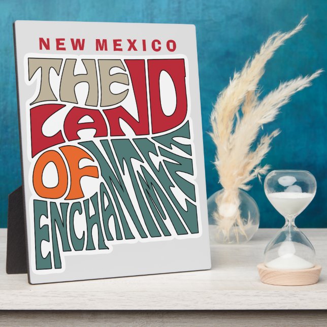 New Mexico Nickname Word Art Plaque (Side)