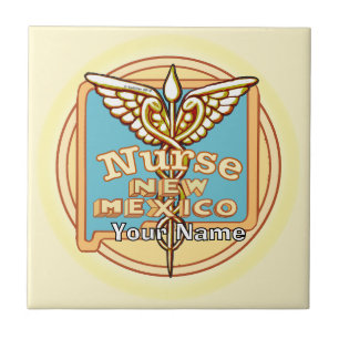 New Mexico Nurse Caduceus Tile